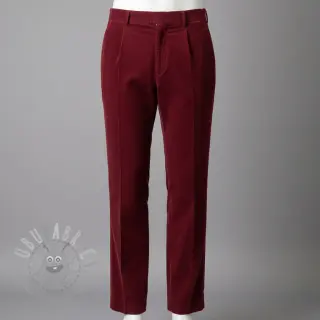 Ribfluweel wine red