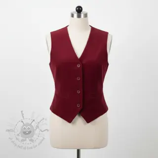 Ribfluweel wine red