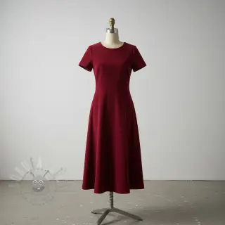 Ribfluweel wine red