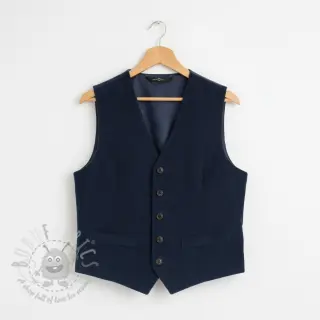 Ribfluweel dark cobalt