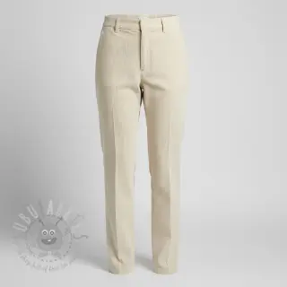 Ribfluweel light sand