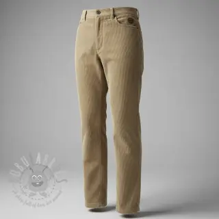 Ribfluweel STRIPE beige