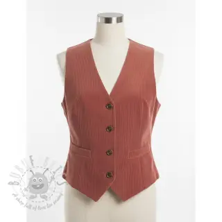 Ribfluweel dark rose
