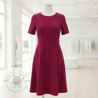 Ribfluweel dark pink
