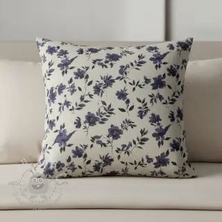 Decoratiestof Linenlook Night flowers digital print