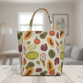 Decoratiestof Linenlook Fruit digital print