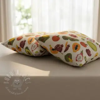 Decoratiestof Linenlook Fruit digital print