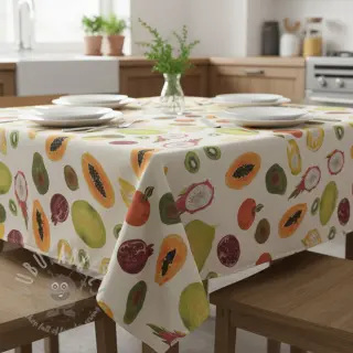 Decoratiestof Linenlook Fruit digital print