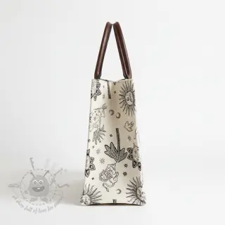 Decoratiestof jacquard Pygmalion ecru noir
