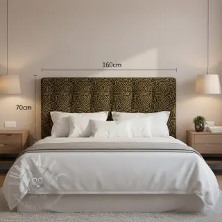 Decoratiestof jacquard Mesopotamie noir jaune