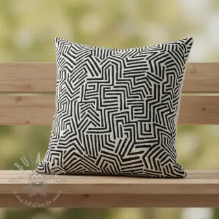 Decoratiestof jacquard Mesopotamie allover graphite