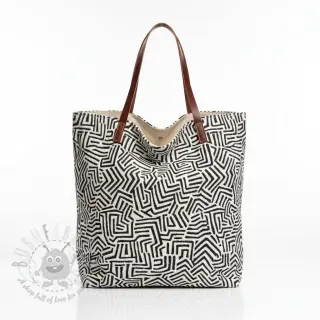 Decoratiestof jacquard Mesopotamie allover graphite