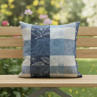 Dekoračná látka FRENCH TABLE CLOTH JACQUARD Cabosse allover indigo