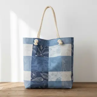 Dekoračná látka FRENCH TABLE CLOTH JACQUARD Cabosse allover indigo