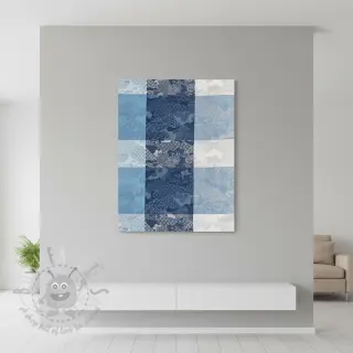 Decoratiestof FRENCH TABLE CLOTH JACQUARD Niwa allover indigo