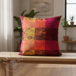 Decoratiestof FRENCH TABLE CLOTH JACQUARD Niwa allover harissa
