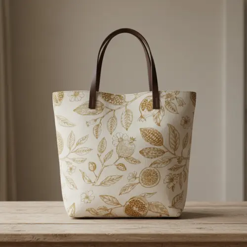Dekoračná látka RUSTIC VINTAGE PRINT Granata peanut