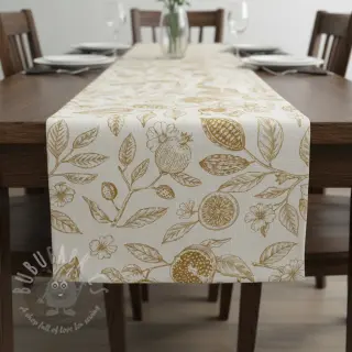 Decoratiestof RUSTIC VINTAGE PRINT Granata peanut