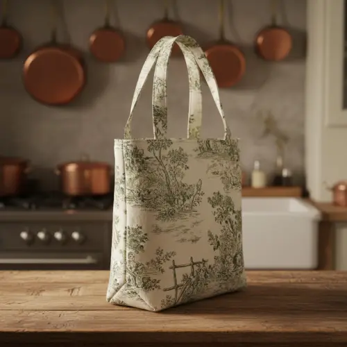 Dekoračná látka RUSTIC VINTAGE PRINT Gabrielle kaki