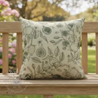 Decoratiestof RUSTIC VINTAGE PRINT Granata kaki