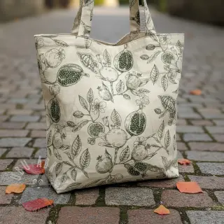 Decoratiestof RUSTIC VINTAGE PRINT Granata kaki