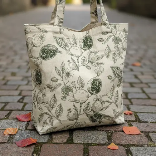 Decoratiestof RUSTIC VINTAGE PRINT Granata kaki