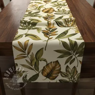 Decoratiestof Linenlook Botanic Bold Leaf digital print