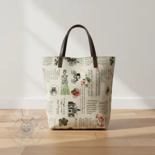 Decoratiestof Linenlook Regal Newspaper digital print