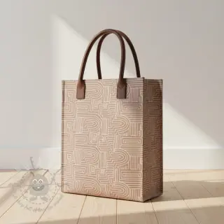 Decoratiestof Linenlook premium Curve Maze Line