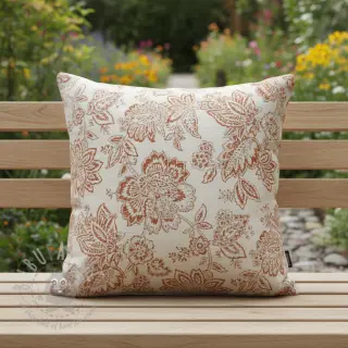 Decoratiestof Ceylan terracotta