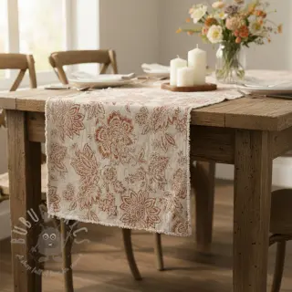 Decoratiestof Ceylan terracotta