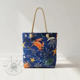 Decoratiestof met teflonbehandeling SEA LIFE ANIMALS
