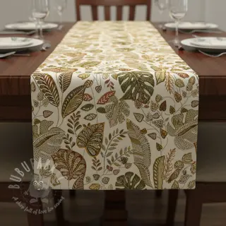 Decoratiestof jacquard Euphoria blanc kaki