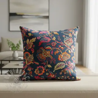 Decoratiestof jacquard Inaya bleu