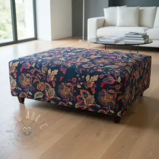 Decoratiestof jacquard Inaya bleu