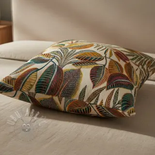 Decoratiestof jacquard Cacao allover multico