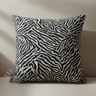 Decoratiestof jacquard Tanzanie noir blanc