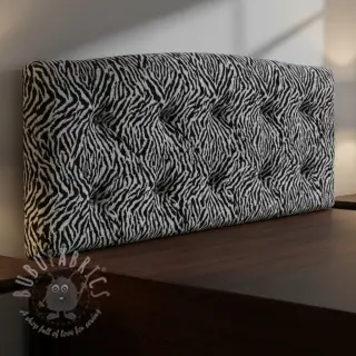 Decoratiestof jacquard Tanzanie noir blanc