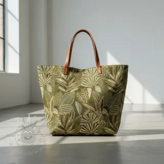 Decoratiestof jacquard Legende kaki