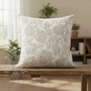 Decoratiestof jacquard Jacobean lin