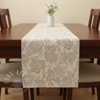 Decoratiestof jacquard Jacobean lin