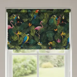 Dekoračná látka premium Tropical jungle bird digital print