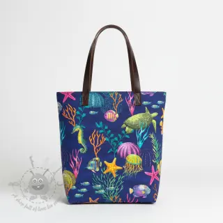Decoratiestof premium Underwater sea life digital print