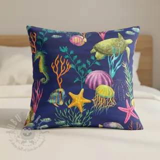 Decoratiestof premium Underwater sea life digital print