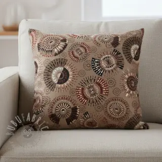Decoratiestof jacquard Mandala Circle Sun