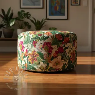 Decoratiestof Linenlook Flashy Floral Party digital print