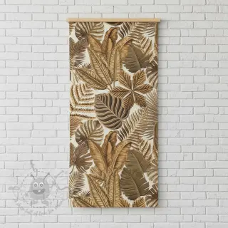 Decoratiestof premium Leaf Embroidery digital print