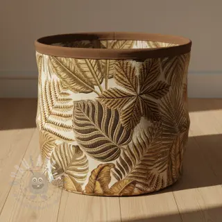 Decoratiestof premium Leaf Embroidery digital print