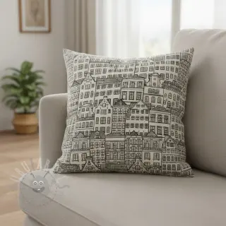 Decoratiestof Linenlook Townhouse Fine Line