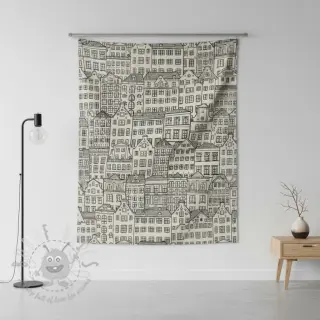 Decoratiestof Linenlook Townhouse Fine Line